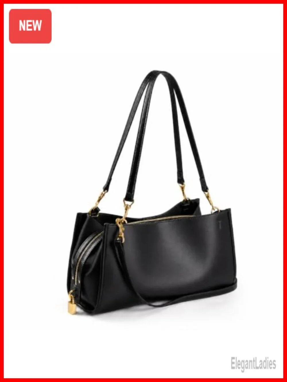 Vintage Faux Leather Hobo Shoulder Bag with Detachable Straps